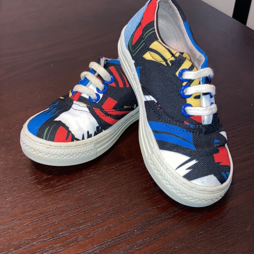 Stella McCartney multi colored toddlers fashion sneakers, size 8